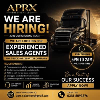 Trucking Sales Agents Need For USA