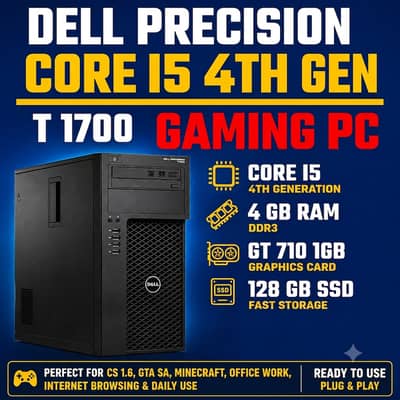 Budget Gaming PC | Core i5 4th Gen | GT 710 1GB | 4GB RAM | 128GB SSD