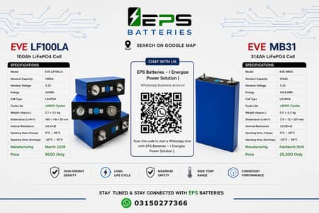 REPT CATL EVE Gotion Lithium Cells 100A,314A,105ABatteries 12v,24v,48v