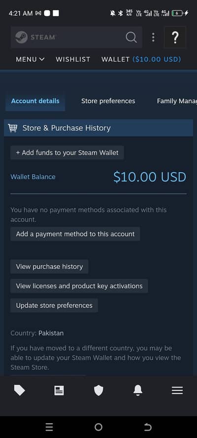 steam wallet with 10 dollar