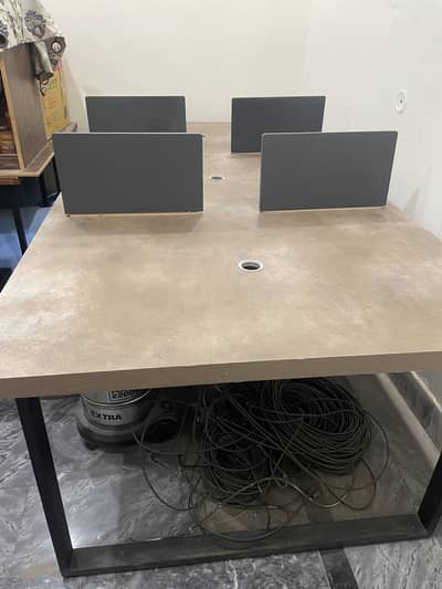 Premium 6-Seater Office Workstation Table
