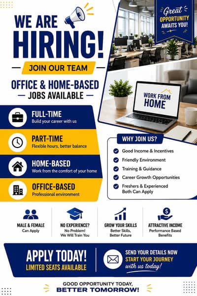 We are hiring urgent base male and female.