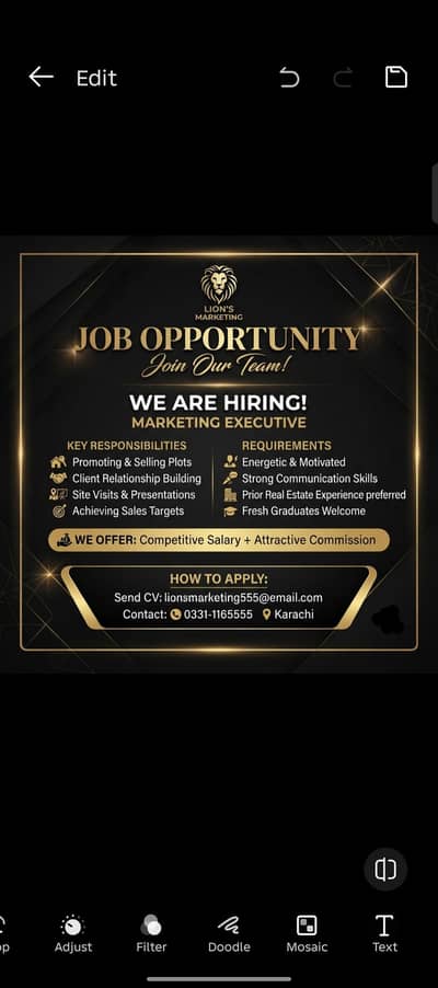 Male or female staff hiring
