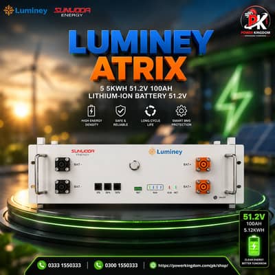 Sunwoda Luminey Atrix 5.5kWh 51.2V 100Ah LiFePO4 Lithium Battery