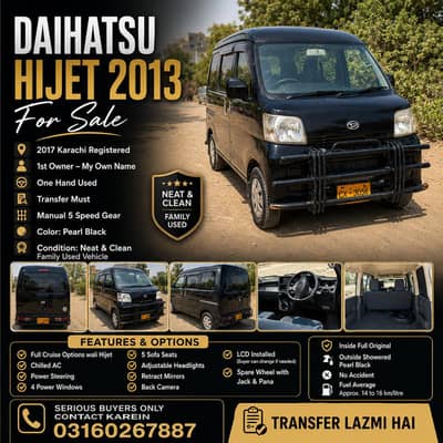 Daihatsu Hijet 2013 | 2017 | 1st Owner | Full cruise