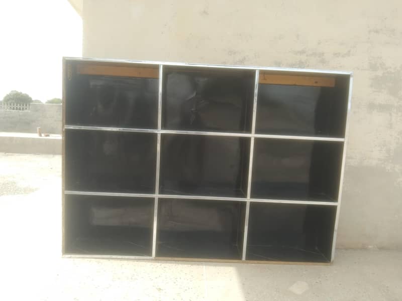 two  full storage cabins 1