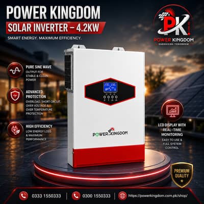 Power Kingdom 4.2kW Solar Inverter MPPT Hybrid Inverter