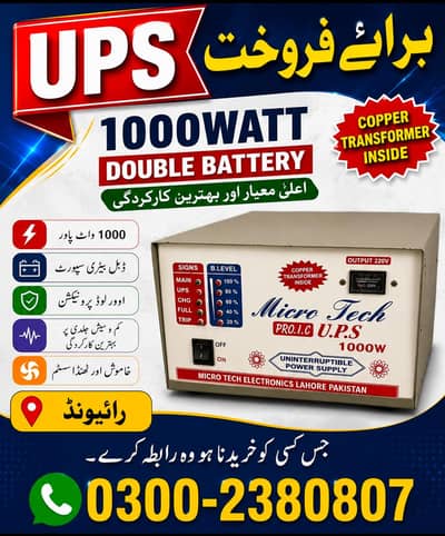 UPS 1000 Watt Double Bettery