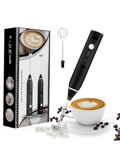 Electric milk frother USB rechargeable 2 in 1 beater mixer and beater