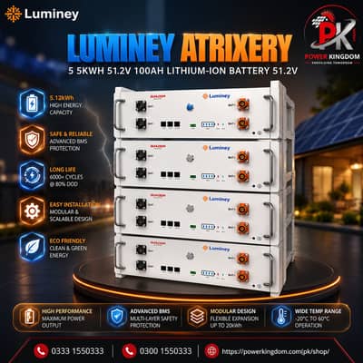 Sunwoda Luminey Atrix 5.5kWh 51.2V 100Ah LiFePO4 Lithium Battery