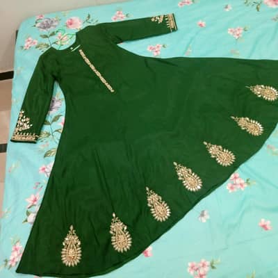 Olive green silk maxi