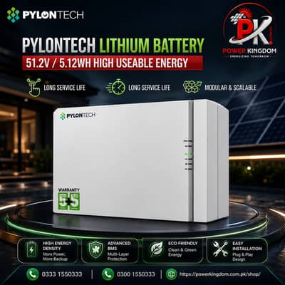 Pylontech 51.2V 5.12kWh Lithium Battery for Solar & UPS