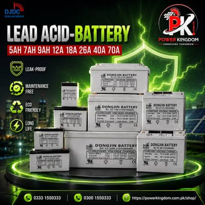 DJDC Dongin Battery Lead Acid Battery 5Ah to 70Ah Quantity Rates