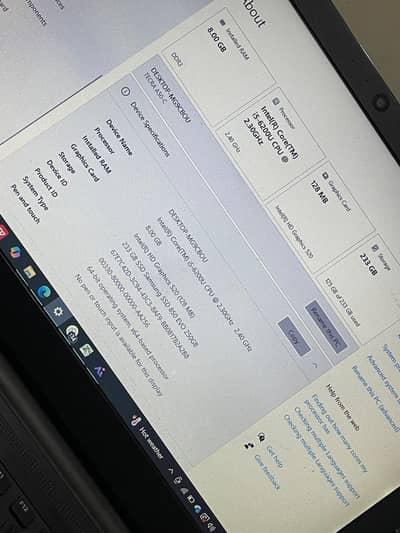 Toshiba Tecra A50-C Itel Core i5 6th generation 233GB