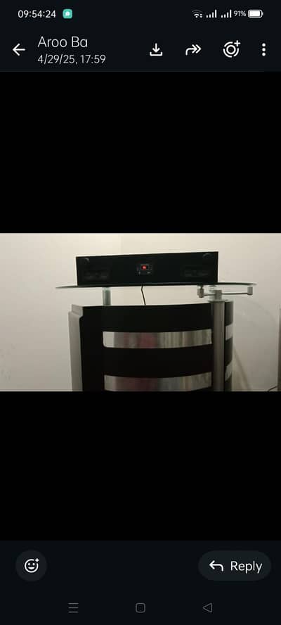 Used Reception Counter or table black & Silver beautiful table