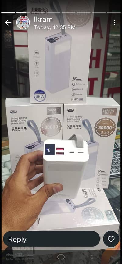 power bank  3000 mh bilisihi 1sal ki ganti k sath