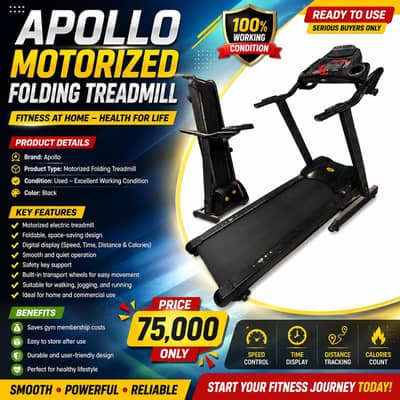 Apollo Motorized Folding Treadmill