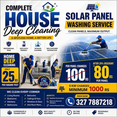 Complete House Deep Cleaning & Solar Panel Washing Services – Restore