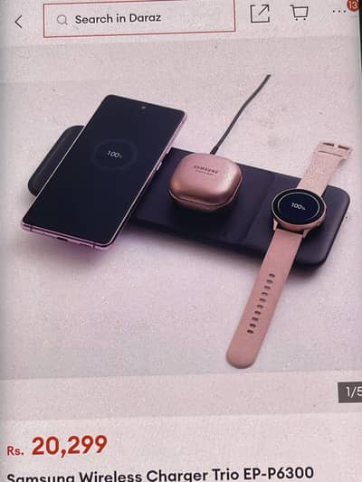 Wireless fast charger three in one watch trio charger 2 phone charger