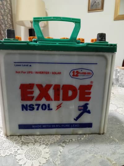 EXIDE BATTERY NL70,12 PLATE , 6000/- THOKAR  LAHORE 03424008082