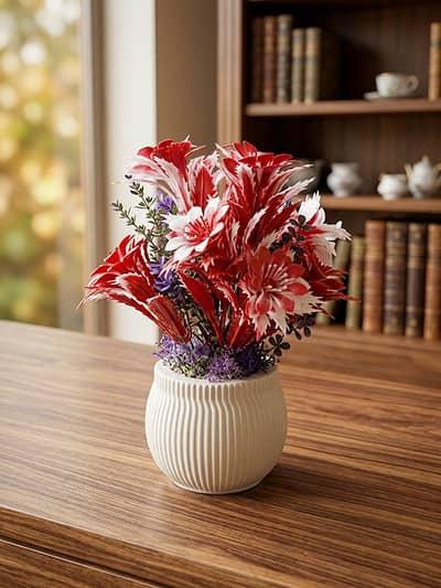 Mini Artificial Plant Flower Pot – Decorative Faux Green Plant for Hom