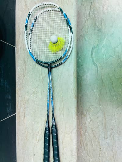 High Quality Badminton Racket Set with Shuttle Box & Cover -Almost new