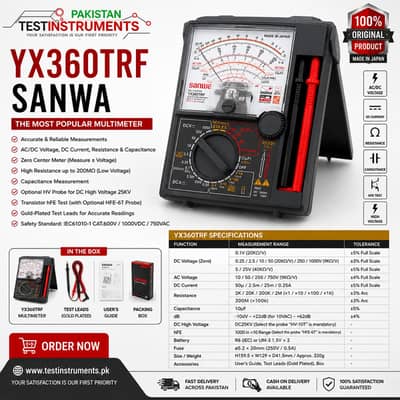 YX360TRF Sanwa Analog Multimeter in Pakistan