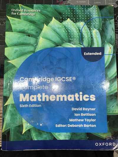 Cambridge IGCSE maths Oxford book sixth edition