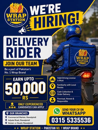 Staff Required - Wrap Station Bahria phase 7 Branch
