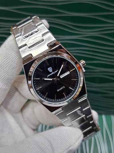 POEDAGAR Premium Watch | Quartz | Date Working | Butterfly Master Lock