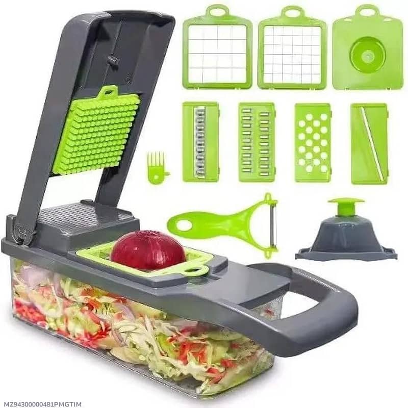 Multifunctional vegetable slicer with 7 blade set. ( COD ) 0