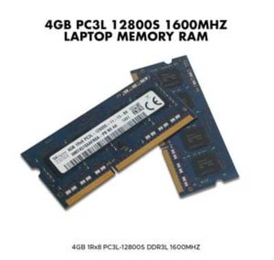 Laptop RAM 4gb DDR3 PC3L-12800 1600MHz Branded DDR3 RAM LAPTOP pulled