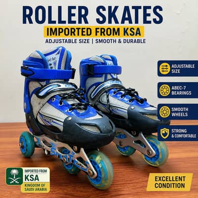 Adjustable Roller Skates Imported from KSA ,ABEC-7 Excellent Condition
