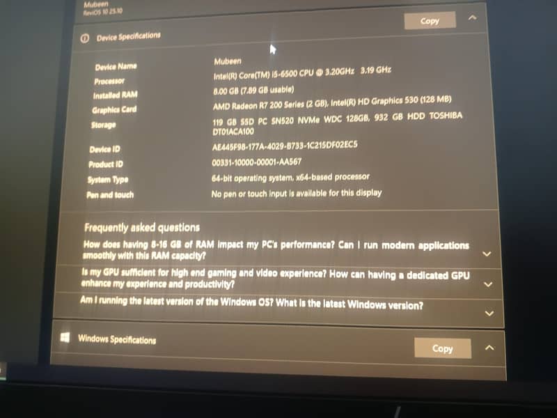 GAMING PC I5 6GEN 2 GB GPU 1