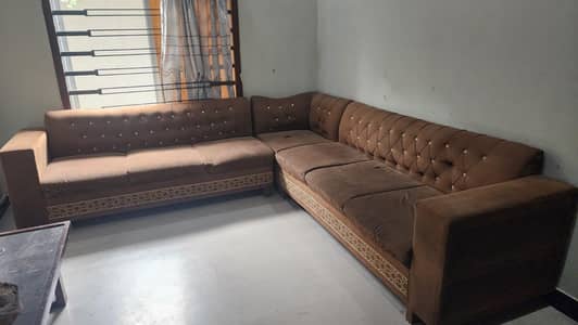L Shape 7 seater Sofa For Sale 03114839349