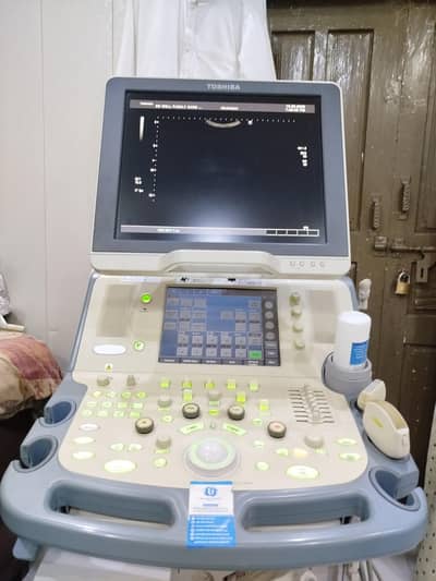 Toshiba Xario Prime Ultrasound machine colour Doppler with two probes.