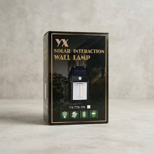 Solar Interaction Wall Lamp Waterproof Outdoor Motion LED Security Light (Model YX-778-1W)