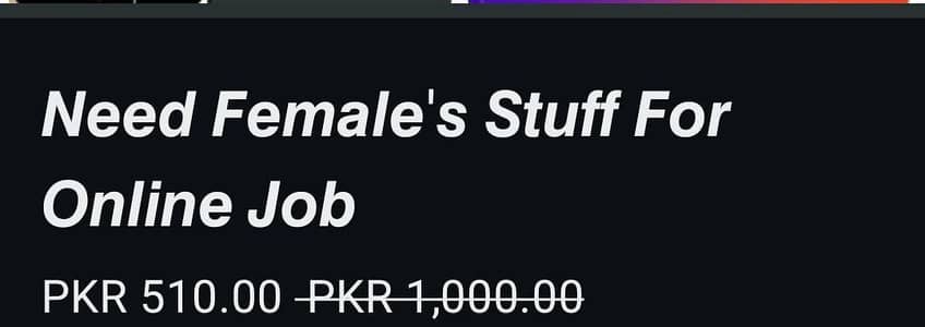 Need female workers