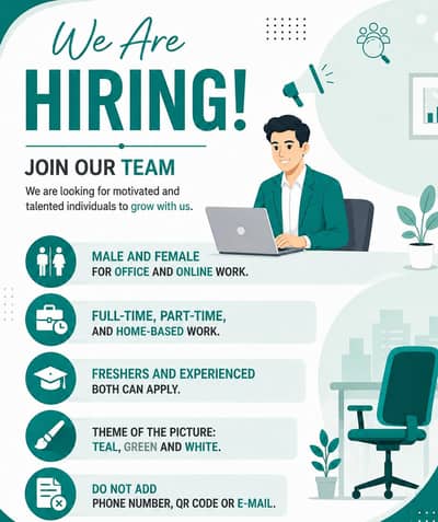 we are hiring for office and online work