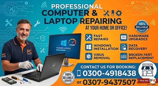 Computer and laptop repairing home services