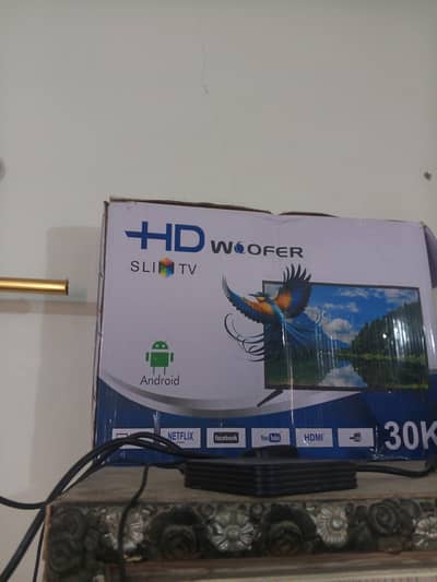 h d woofer slim on he le d screen nhi arahi