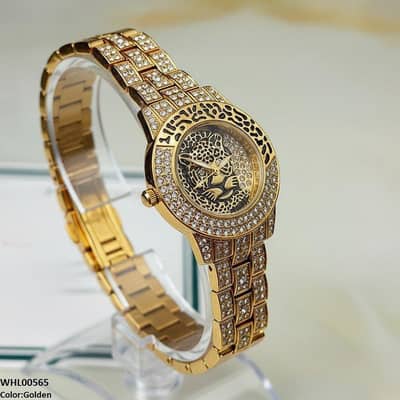 Fully Iced Leopard Dial Watch