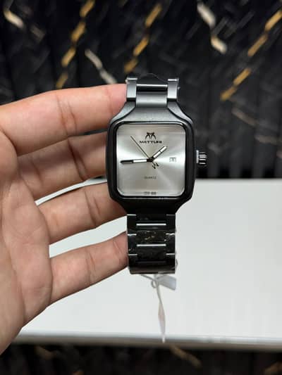 Matturi Premium Square Dial Watch for Men | Metal Strap