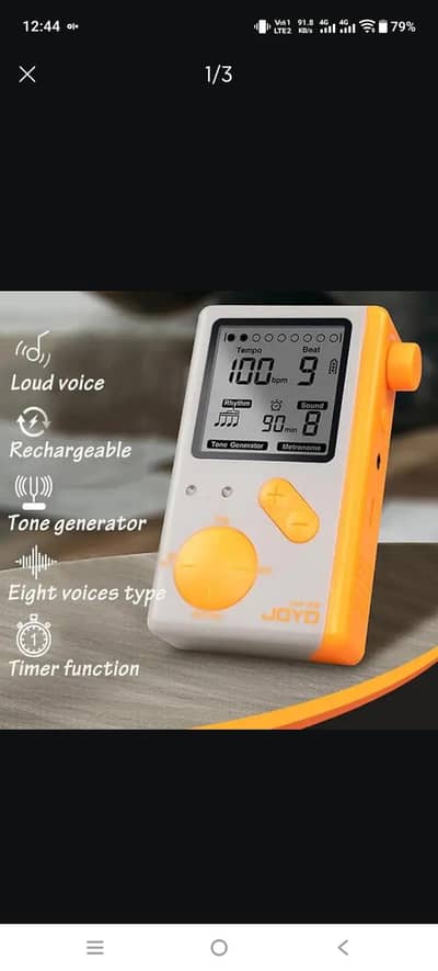 JOYO Digital Metronome Tone Generator 2 in 1 Rechargeable