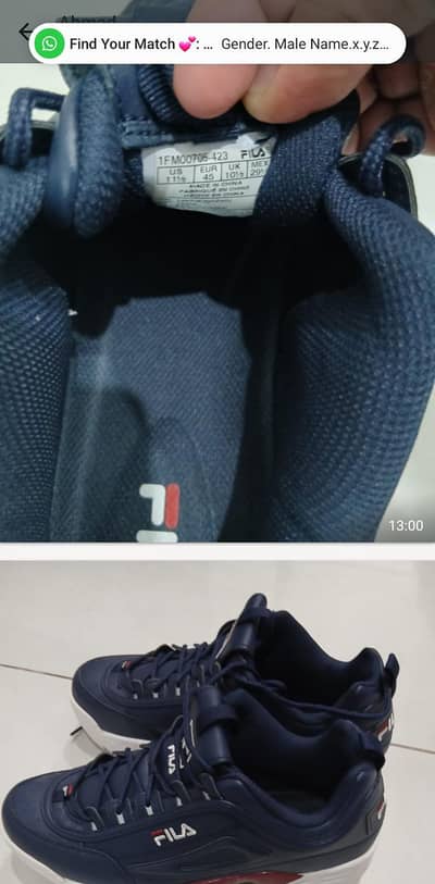 brand new fila joggers . size 45