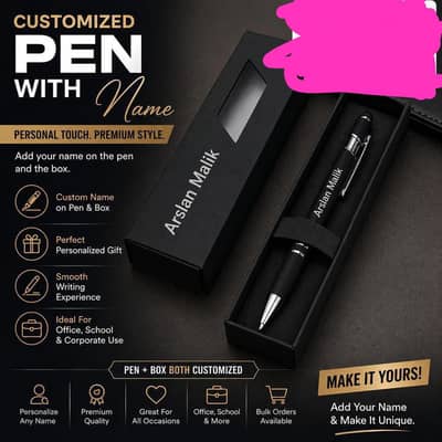 Black enchanted Name pen, pen is only at Black colour  and  with name