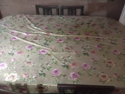 wooden table with 4 chairs