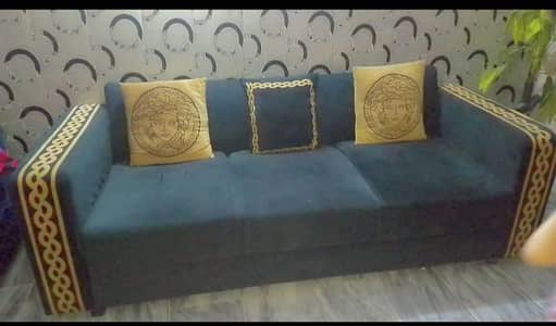 Versace 7 seater sofa set with versace 3 tables