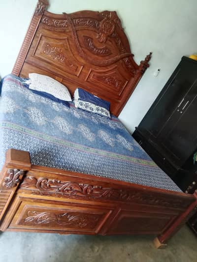 bed with dressing