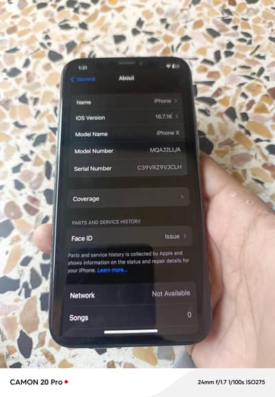 Iphone X Pta approved black rare colour